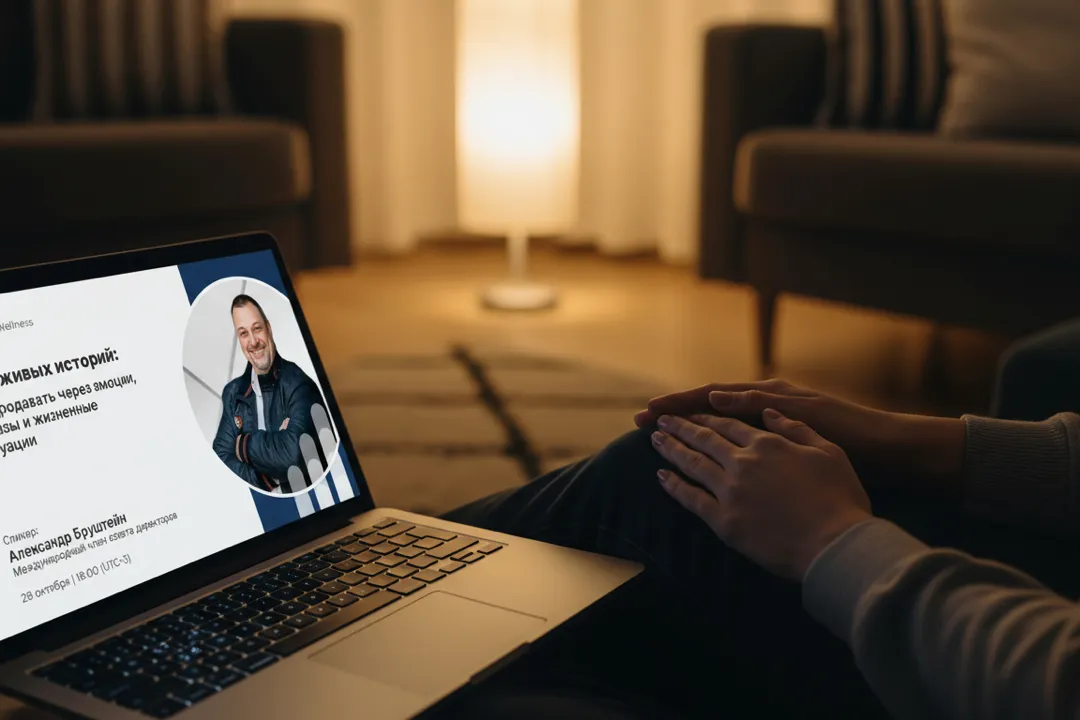 Смотрю вебинар WebWellness по теме как продавать через живые истории